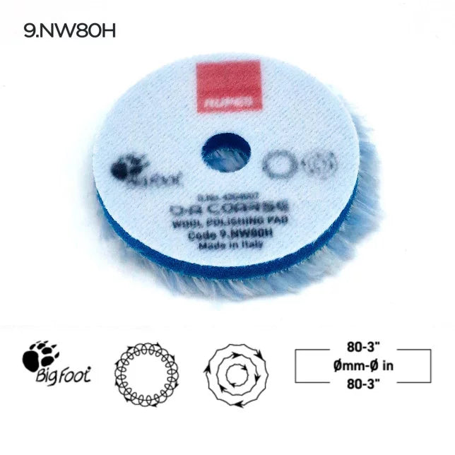 Rupes D-A Coarse Wool Polishing Pad (Ø125mm / 5")