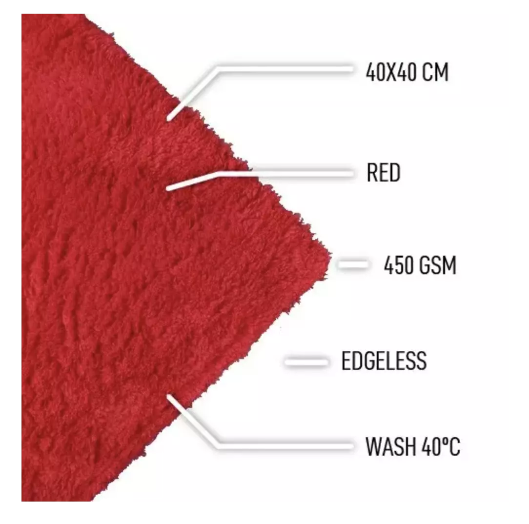 HAPPY END MICROFIBER TOWEL RED 40 X 40 CM