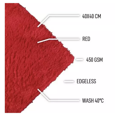 HAPPY END MICROFIBER TOWEL RED 40 X 40 CM