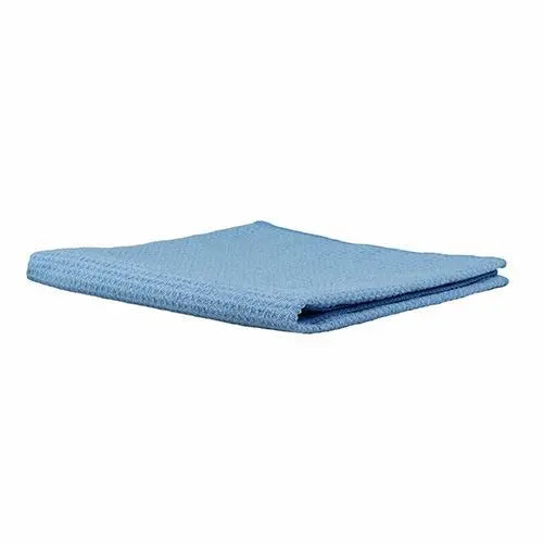 WAFFLE WEAVE GLASS WINDOW TOWEL BLUE 40 X 80CM