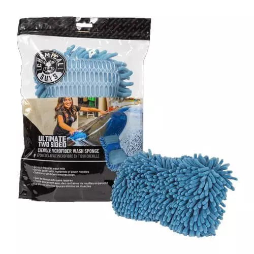 CHEMICAL GUYS ULTIMATE TWO SIDED CHENILLE MICROFIBER WASH SPONGE BLUE
