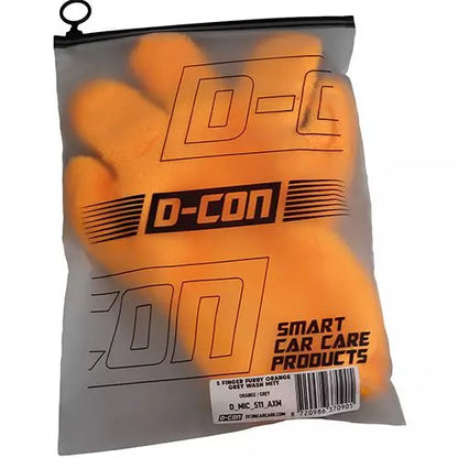 5 FINGER FURRY MITT ORANGE GREY WASH MITT