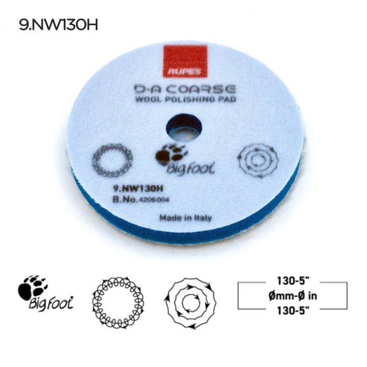 Rupes D-A Coarse Wool Polishing Pad (Ø125mm / 5")