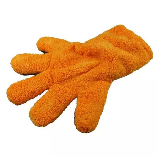 5 FINGER FURRY MITT ORANGE GREY WASH MITT